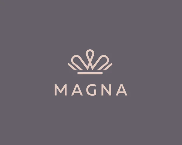 Elegant crown premium logo. Luxury royal king logotype. Monarch symbol. — Image vectorielle