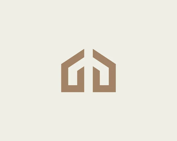 Abstract house hands logo design template. Premium real estate sign. Universal protection care home realty business vector icon. — ストックベクタ