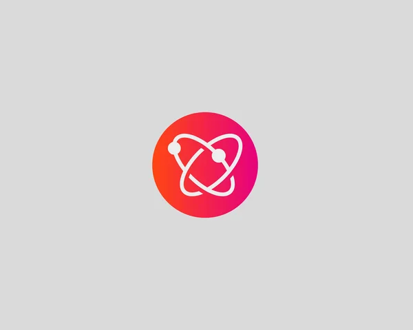 Abstract biotechnology molecule atom dna logo design template. Medicine, science, technology, laboratory, logotype vector icon. — 스톡 벡터