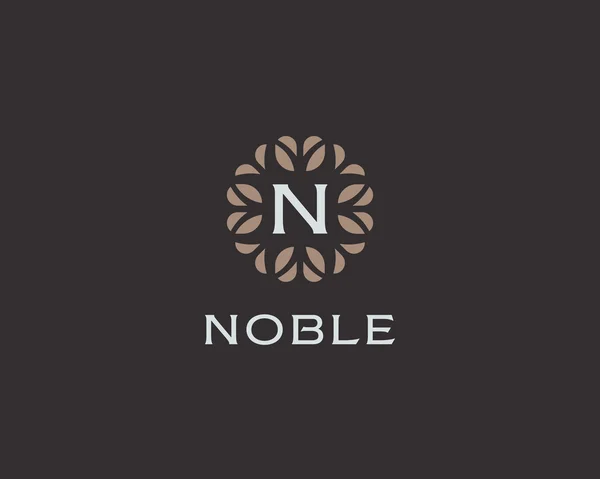 Premium monogram letter N initials logo. Universal symbol icon vector design. Luxury abc leaf logotype. — Image vectorielle