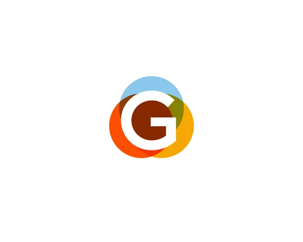 Кольорова літера g логотип піктограма векторний дизайн . — стоковий вектор