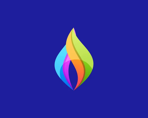 Дизайн логотипу вогняного яскравого градієнта. Полум'я, багаття, опік, логотип піктограми енергії . — стоковий вектор