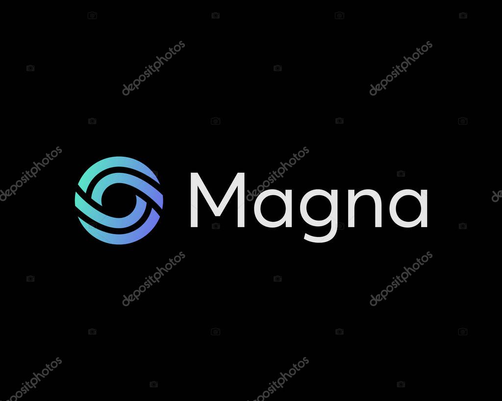 Abstract eye from stripes vector icon logo design template. Minimalistic optic, vision, shutter vector sign symbol mark logotype