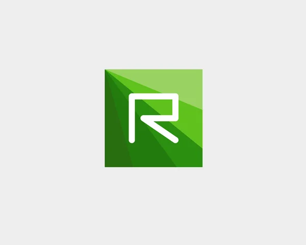 Lettera astratta R logo design template. — Vettoriale Stock