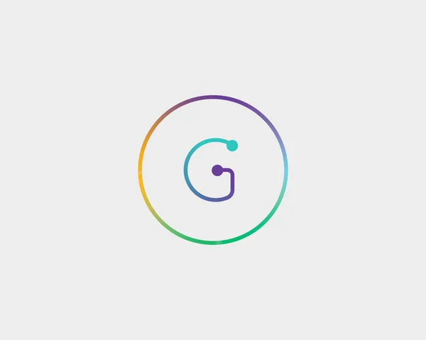 Abstract letter G logo design template. Colorful lined creative sign. Universal vector icon. — Wektor stockowy