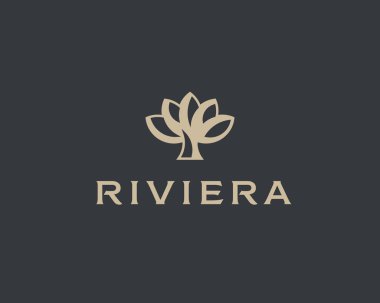 Abstract elegant tree flower logo icon design. Universal creative premium solid symbol. Graceful vector sign.