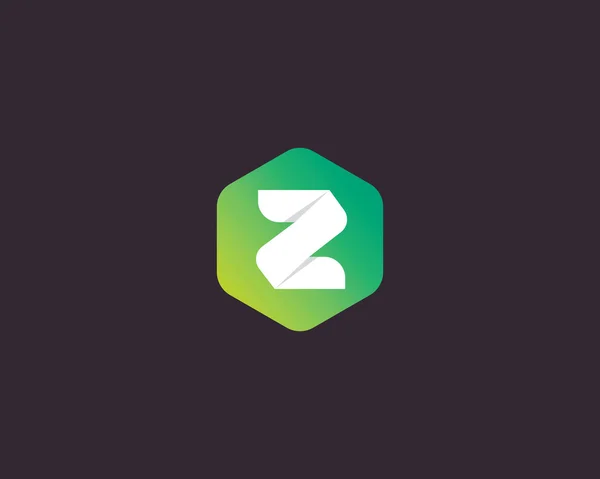 Abstract letter Z logo design template. Colorful creative hexagon sign. Universal vector icon. — Stock Vector