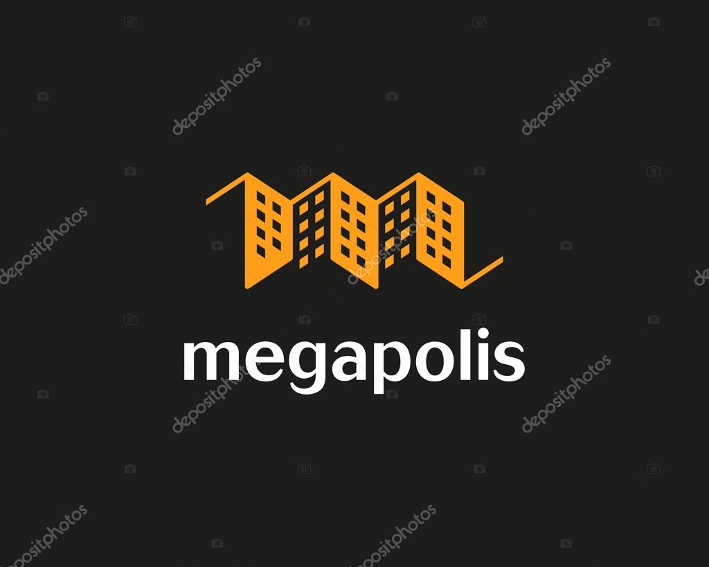 House vector logo design template. Real estate negative space symbol. Construction architecture icon