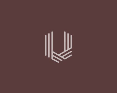 Soyut harf V logo tasarım şablonu. Satır yaratıcı işareti. Evrensel vektör simgesi.