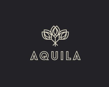 Abstract elegant flower logo icon design. Universal creative premium line symbol. Graceful vector sign.