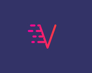 Abstract letter V logo design template.  Dynamic vector unusual line font. Universal fast speed fire moving water quick energy drop icon symbol mark.