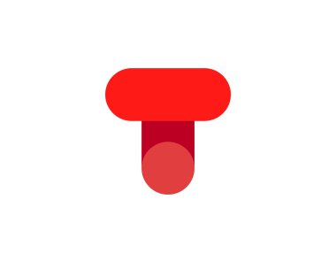 Soyut mektup T logo tasarım şablonu. Renkli modern yaratıcı işareti. Evrensel vektör simgesi. Taze tüp sektörü logo simge