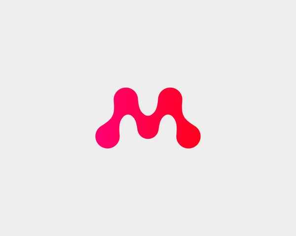 Абстрактный буква М логотип вектор значок дизайн. Универсальный красочные молекулы биотехнологии символ атома днк чип. Медицина, наука, технологии, лаборатория, электроника логотип. — стоковый вектор