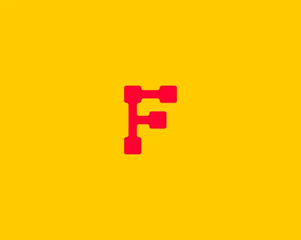 Abstract letter F logo design template. Colorful way point path creative sign. Vector shipping delivery cargo icon. — Archivo Imágenes Vectoriales