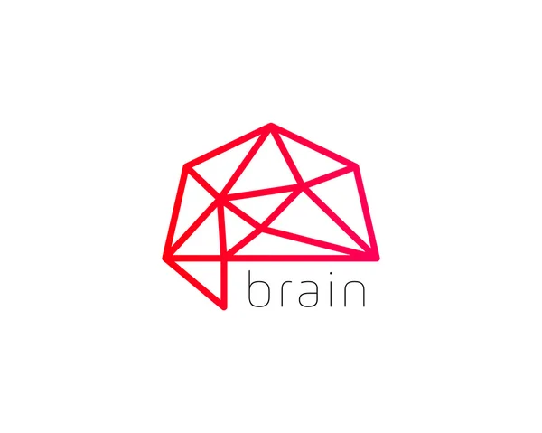 Abstract brain logo generate idea design template. Color trend medicine sign. Universal smart mind maze game scheme vector icon. — Stok Vektör