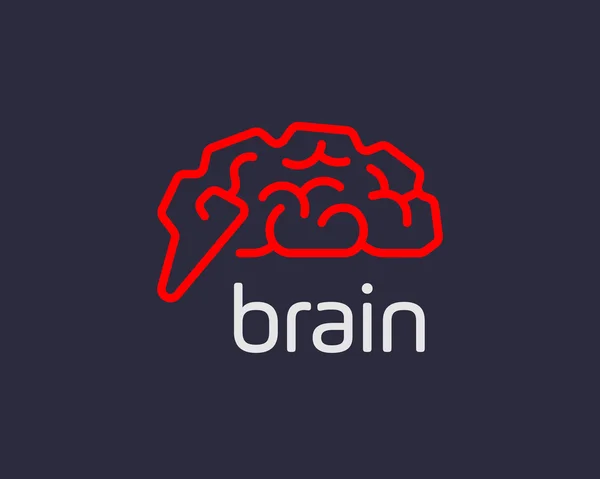 Abstract brain logo generate idea design template. Color trend medicine sign. Universal mind maze game scheme vector icon. Education smart logotype. — Stock Vector