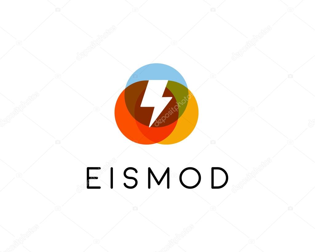 Abstract letter flash logo design. Energy creative symbol. Universal vector icon. Thunder bolt electrical sign.