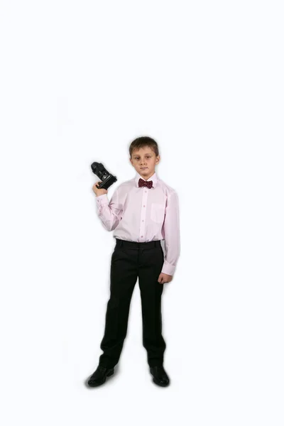 Boy with a camera (05) — Stock Photo, Image