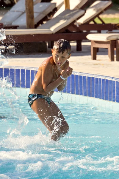 Boy in a spray (7) — Stock Photo, Image