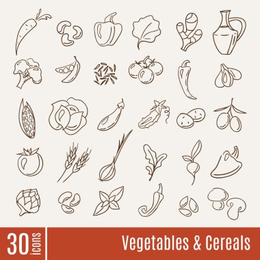 Stil ikonları hattı sebze ve tahıl