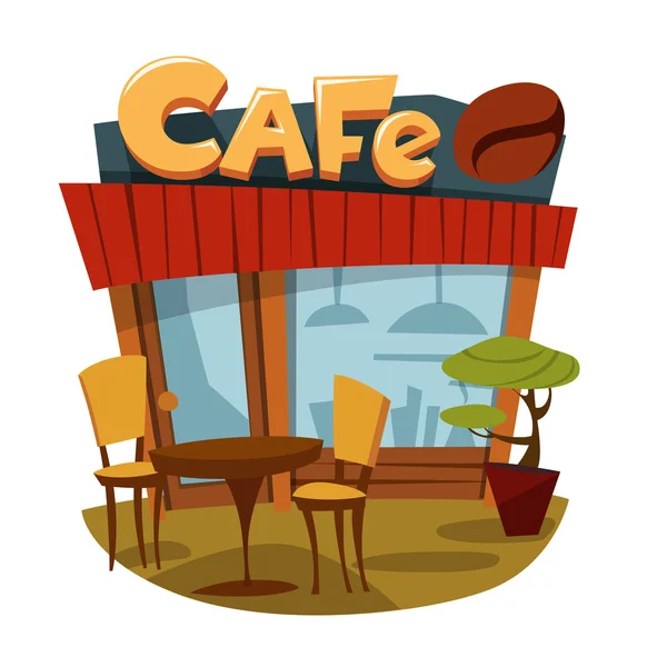 Bâtiment café — Image vectorielle