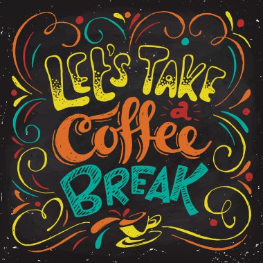 Kahve molası VINTAGE poster