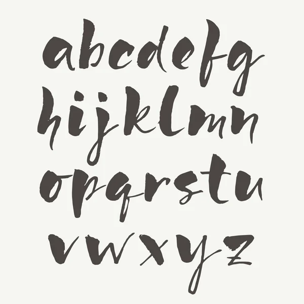 Borstel pen alfabet — Stockvector