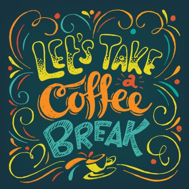 Kahve molası VINTAGE poster