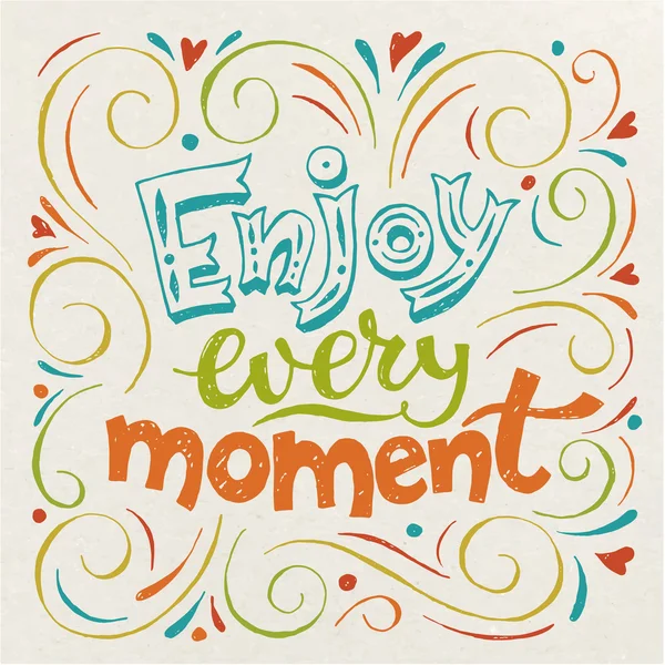 Enjoy every moment poster — Stock Vector