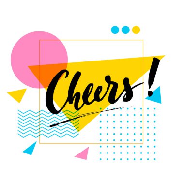 Kaligrafik harflerle pop-art tarzında destekleyici afiş..