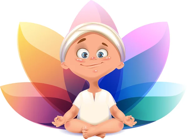 Yogi, meditatív póz — Stock Vector