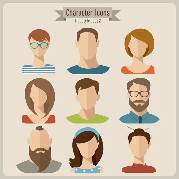 Conjunto de varios personajes — Vector de stock