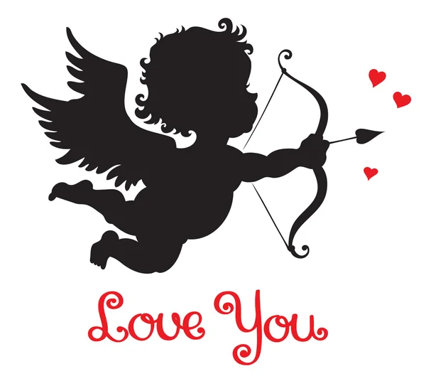 Onun çekim aşk tanrısı silüeti yay PID