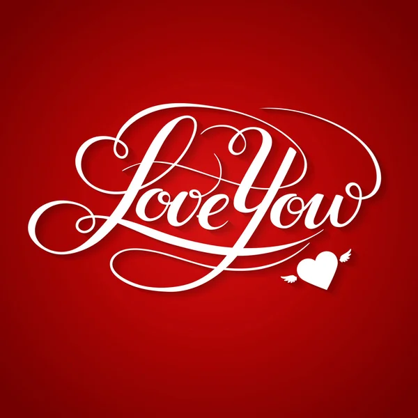 Heart with I Love You text — Stock Vector