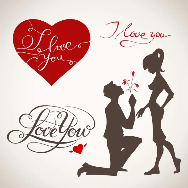 Valentine's Day  elements — Stock Vector