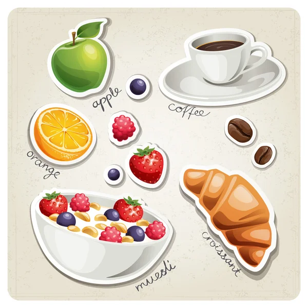 Stilize gıda simgeler.