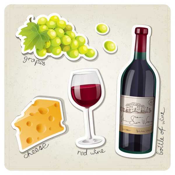 Stilize gıda simge kümesi