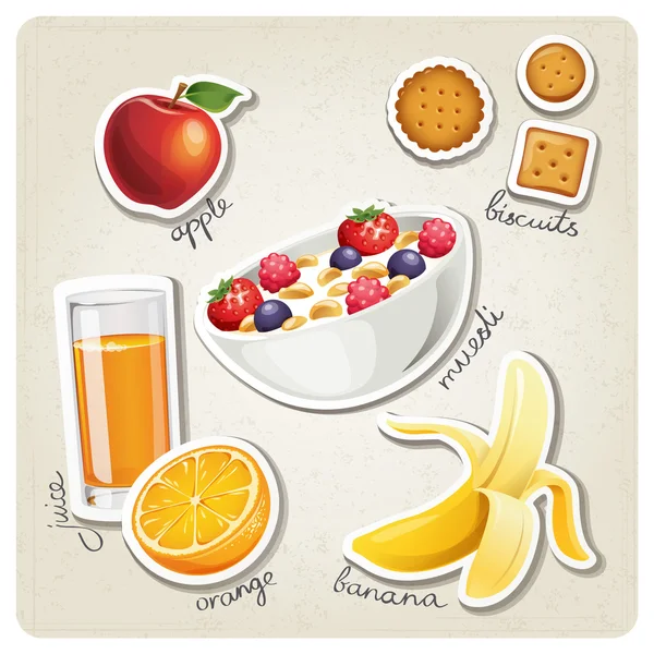 Stylized food icons — Stock Vector