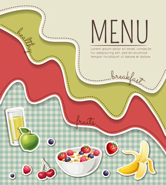 Conception de menu couverture — Image vectorielle