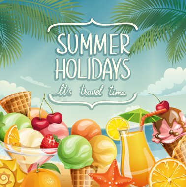 Arka plan ile yaz gıda