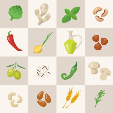 Düz tarzı sağlıklı gıda