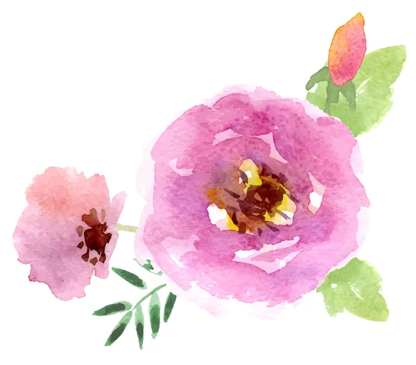 suluboya çiçek tasarım