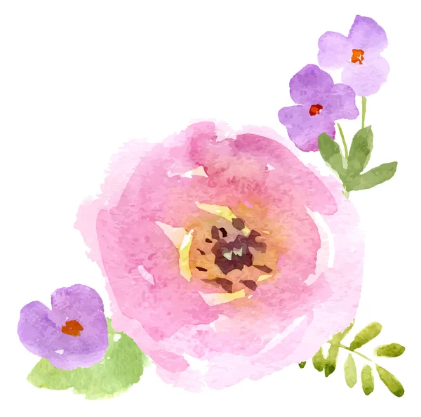 suluboya çiçek tasarım