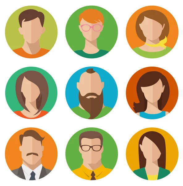 Beyaz düz karakterler