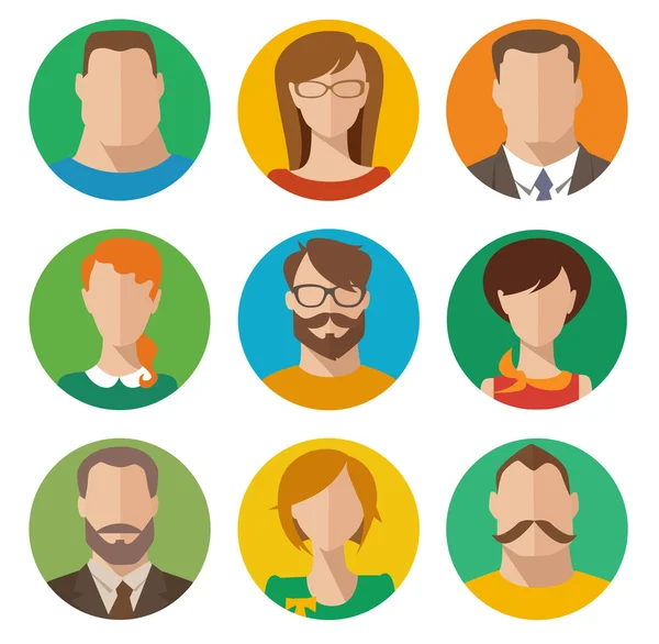 Beyaz düz karakterler