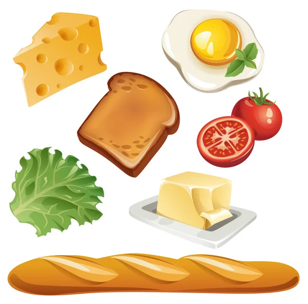 Stylized food icons — Stock Vector