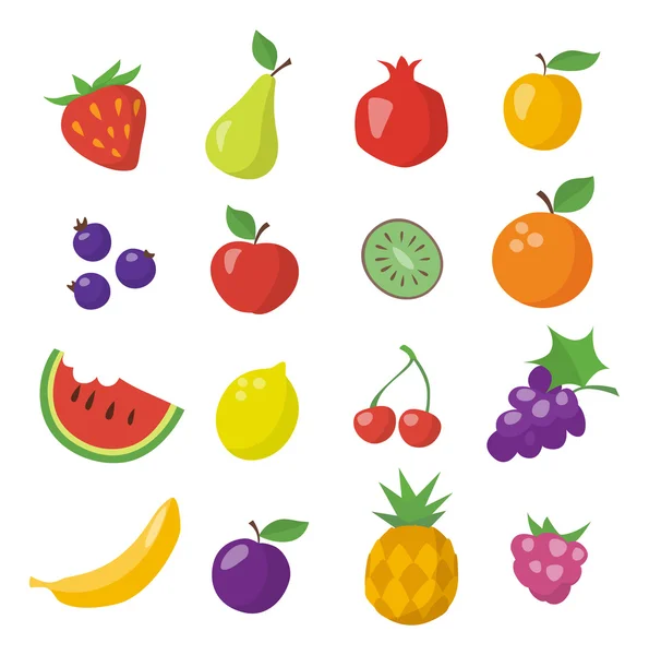 Düz tarzı farklı meyve