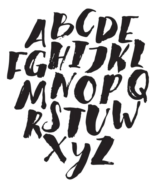 Impresión Alfabeto dibujado a mano — Vector de stock