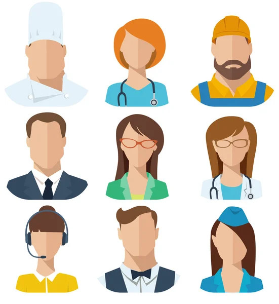 Professions characters in flat style Royalty Free Stock Illustrations