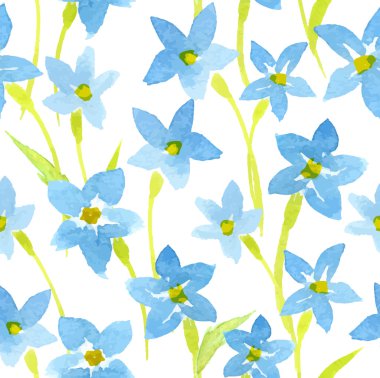 Suluboya çiçek deseni